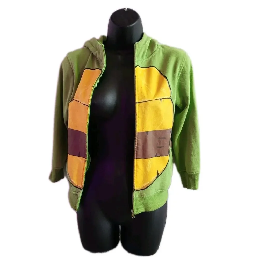 Teenage Mutant Ninja Turtles TMNT Hoodie Y8 zip Jacket Michelangelo cospaly